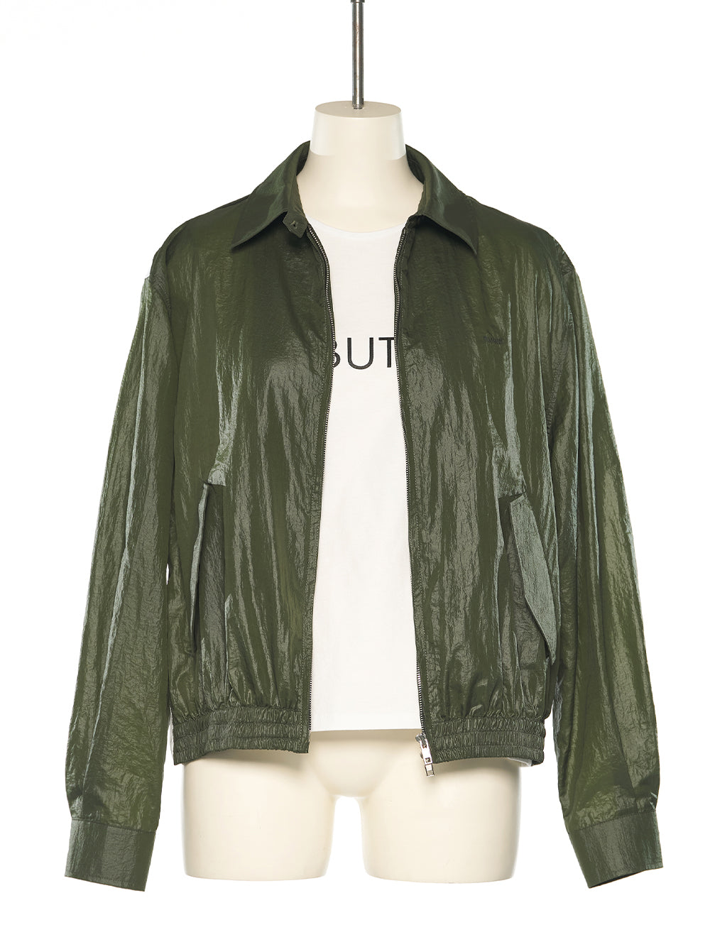 Jersey Layered Blouson Green