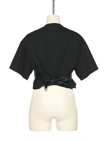 Bra Point Cropped Top Black