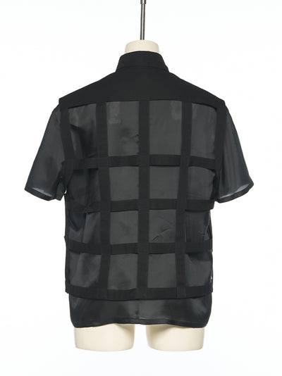 Bra Net Layered Shirt Black