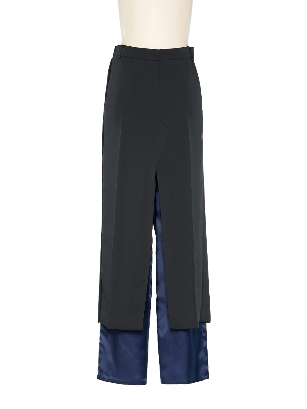 Slip Layered Pants Black