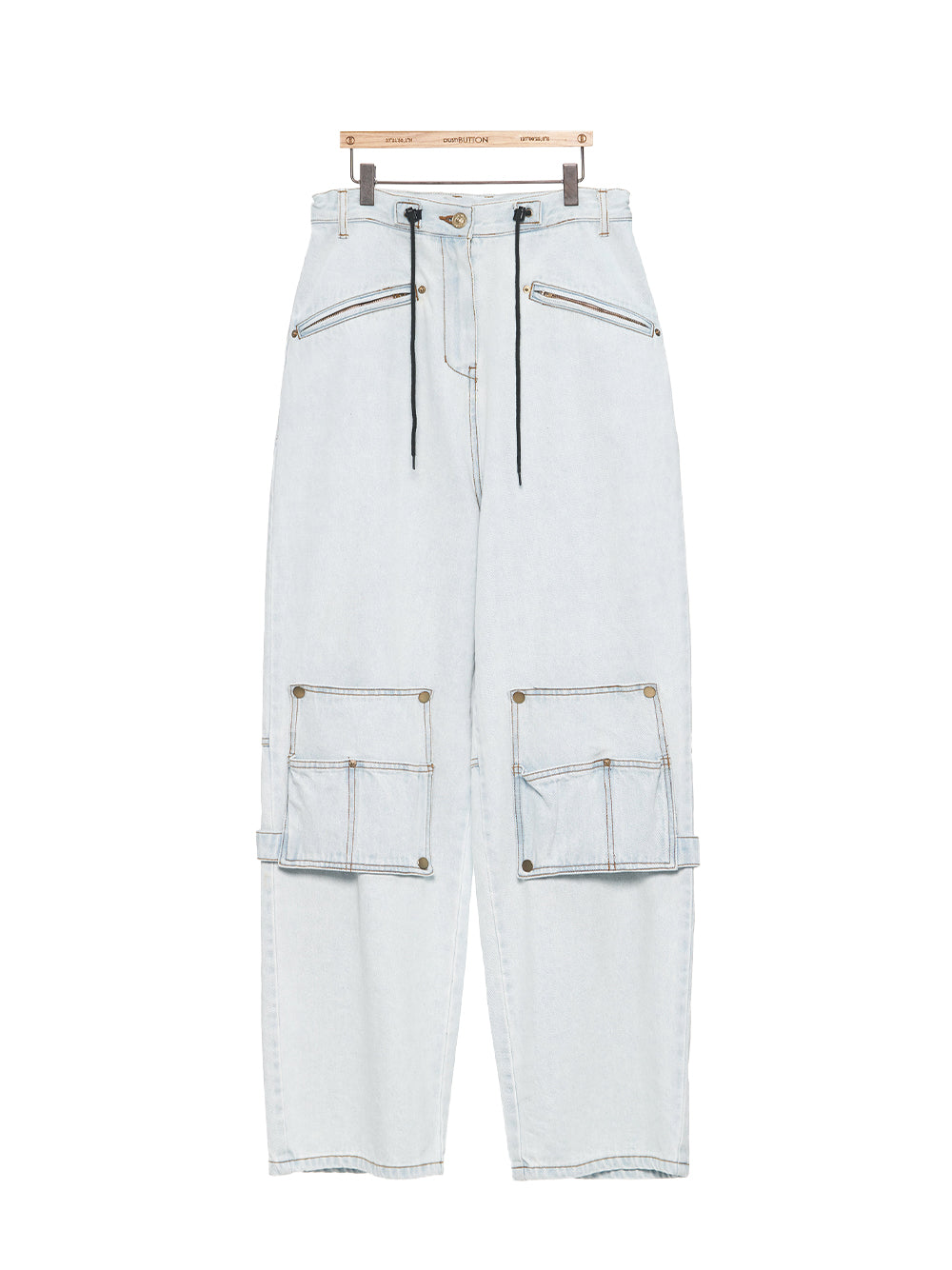 Detachable Pocket Cargo Pants Light Blue