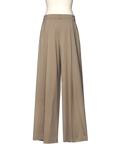 Side Detailed Asymmetric Pants Beige
