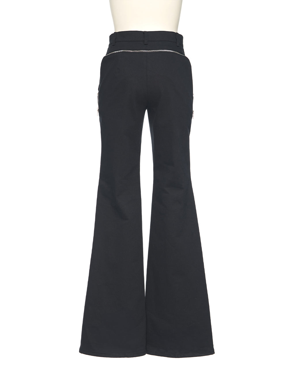 Hip Line Zip Pants Black