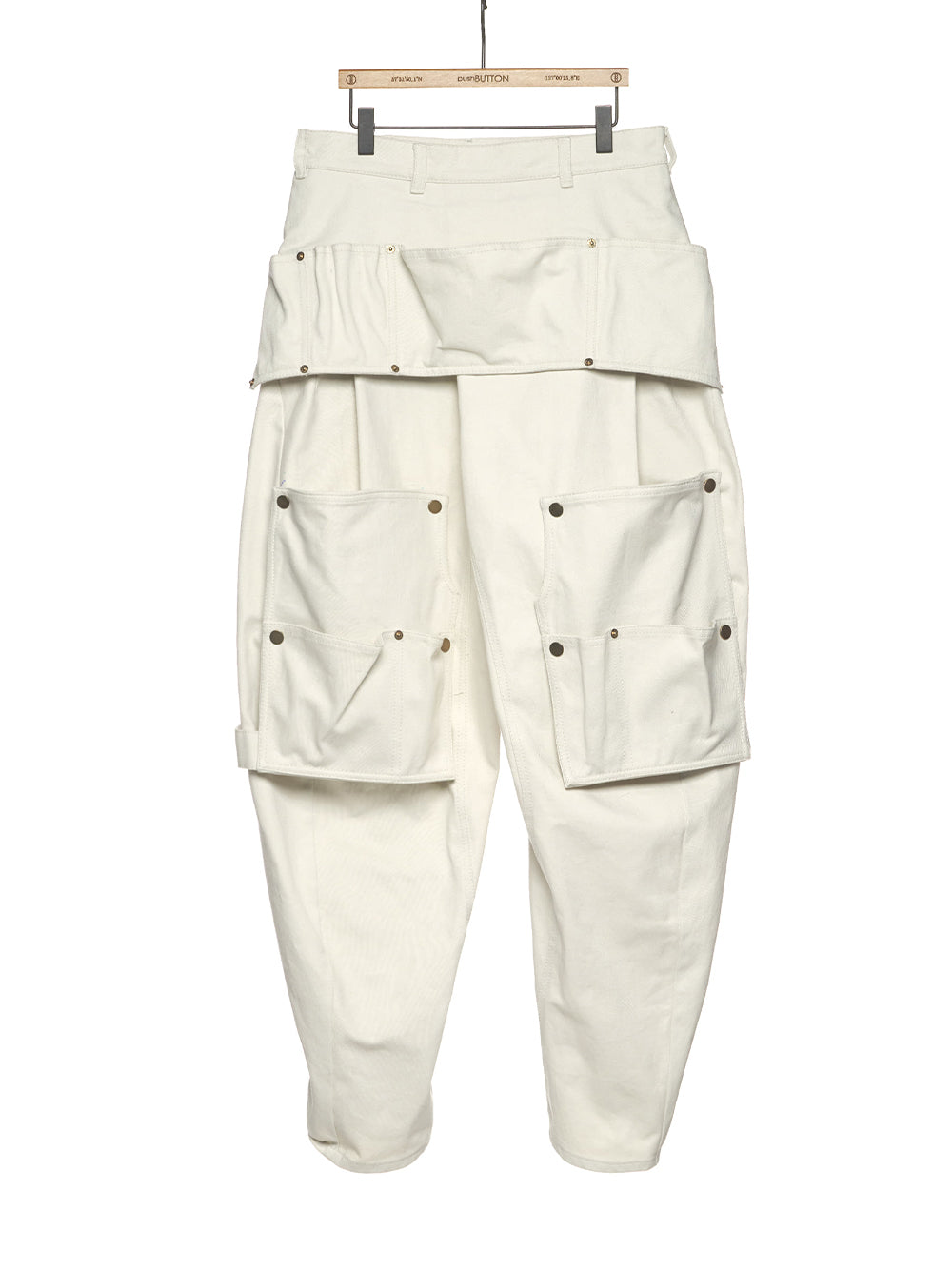 Multiple Tucked Pocket Pants Beige