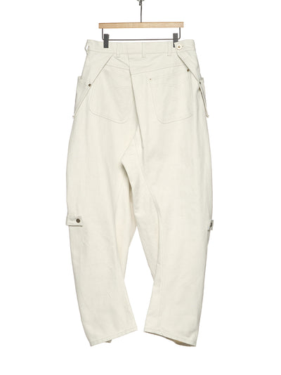 Multiple Tucked Pocket Pants Beige