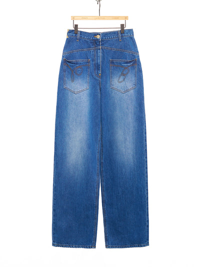 Trouser Re-Puzzled Jeans Blue