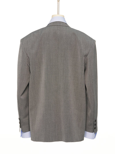 Shirt Layered Jacket Gray