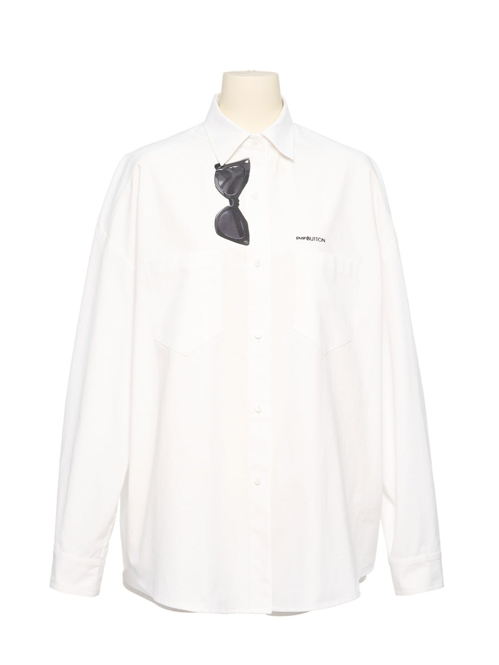 Sunglasses Printed Shirt White