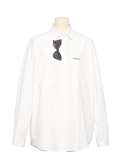 Sunglasses Printed Shirt White