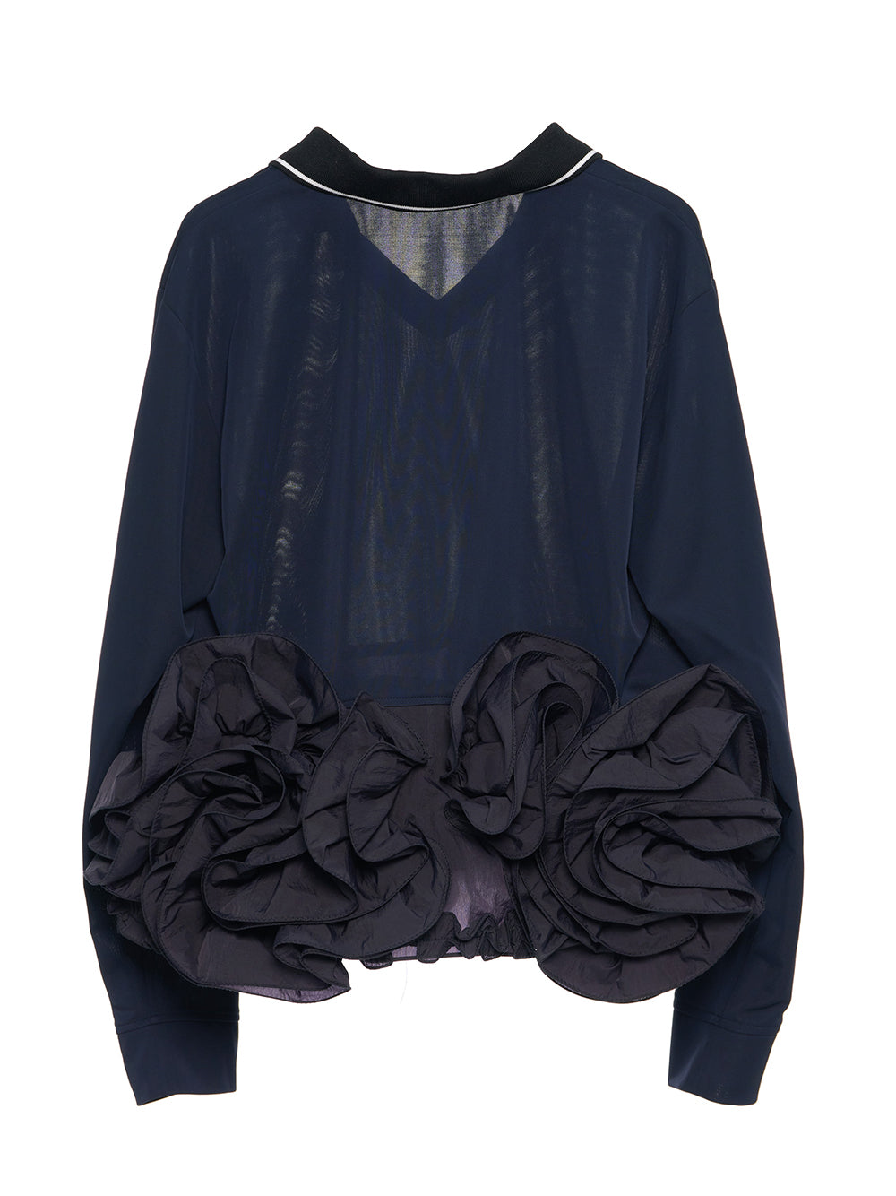Flower Hem Top Navy