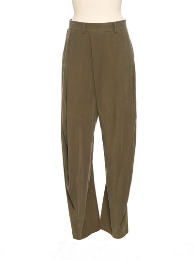Tapered Tuck Pants Khaki