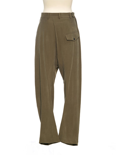 Tapered Tuck Pants Khaki