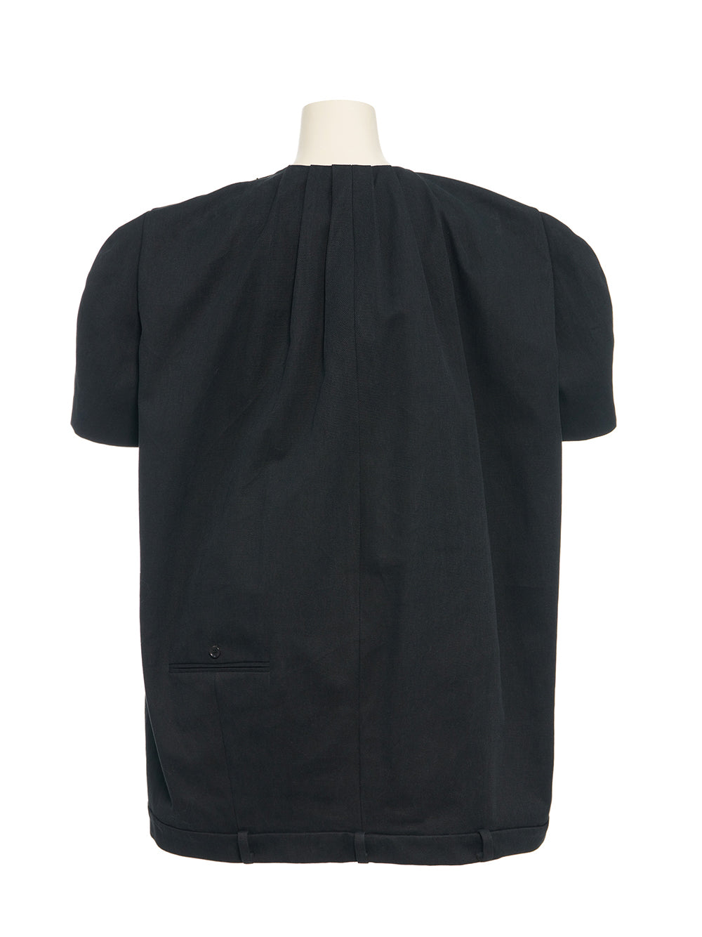 Trouser Detail Puff Mini Dress Black