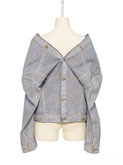 Gray Strap Point Denim Jack Gr