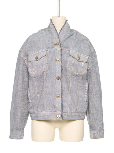 Gray Strap Point Denim Jack Gr