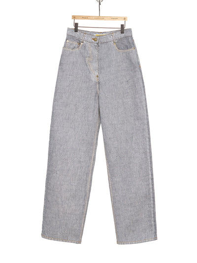 Gray Straight Jeans Gr