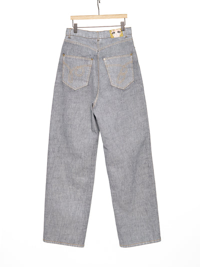 Gray Straight Jeans Gr