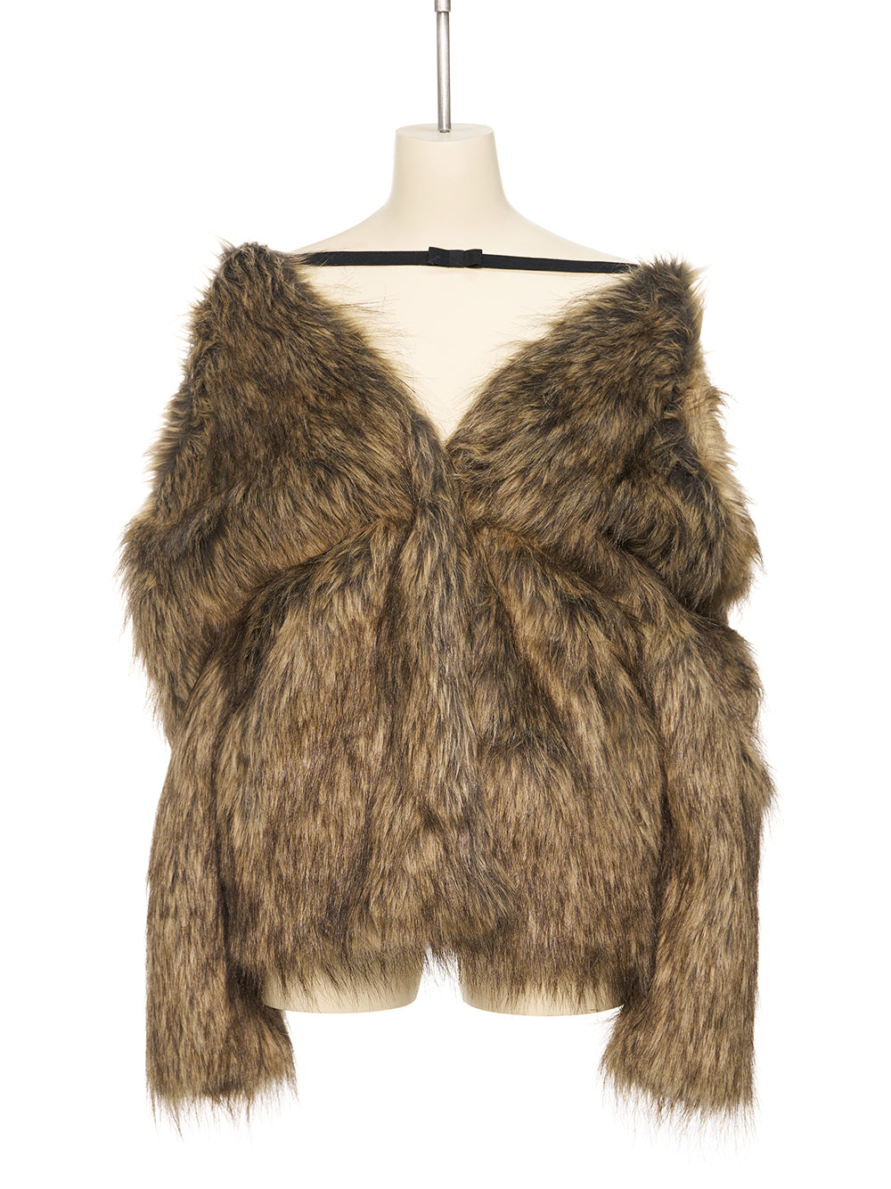 Brown Faux Fur Strap Point Br