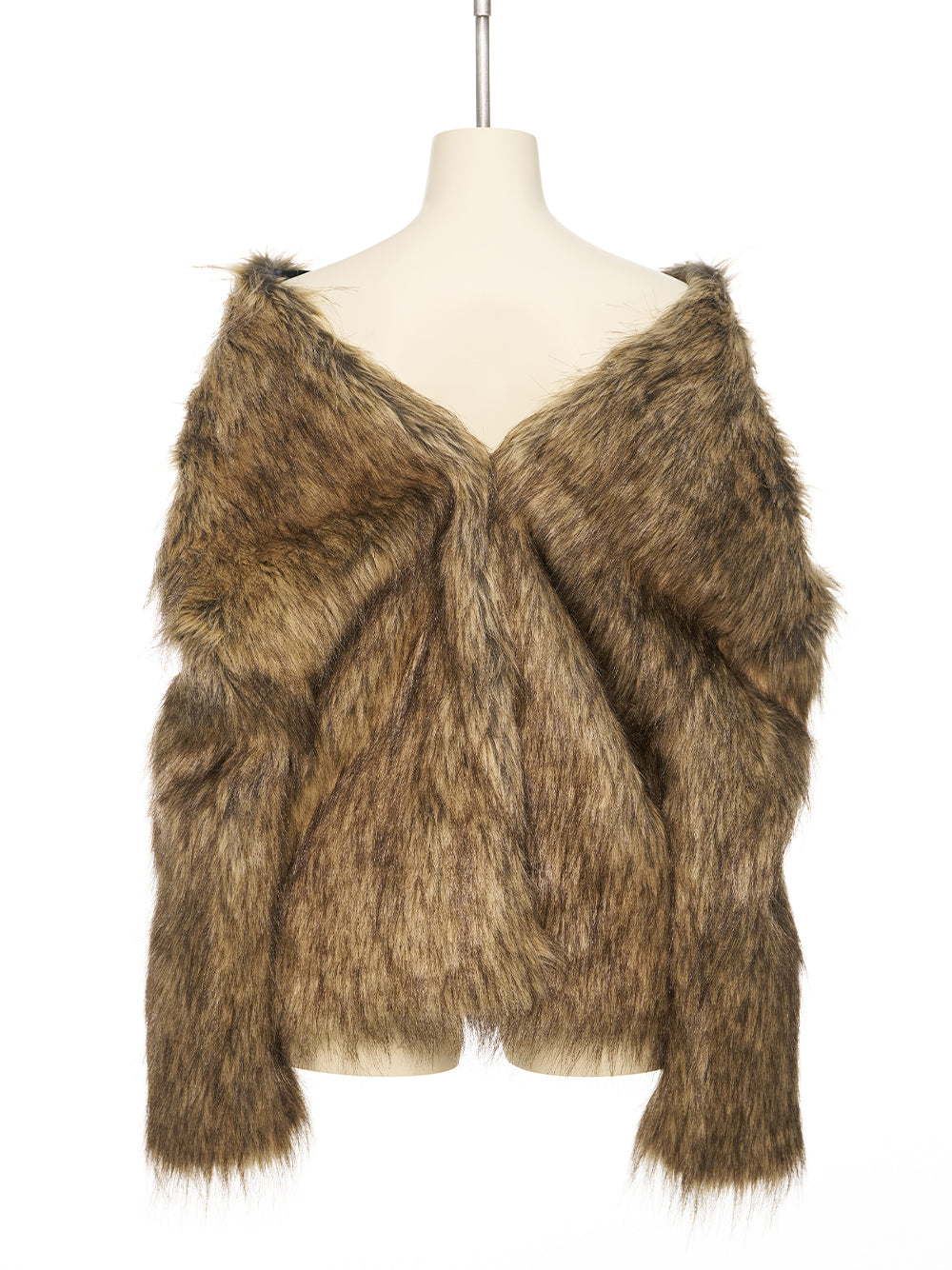 Brown Faux Fur Strap Point Br