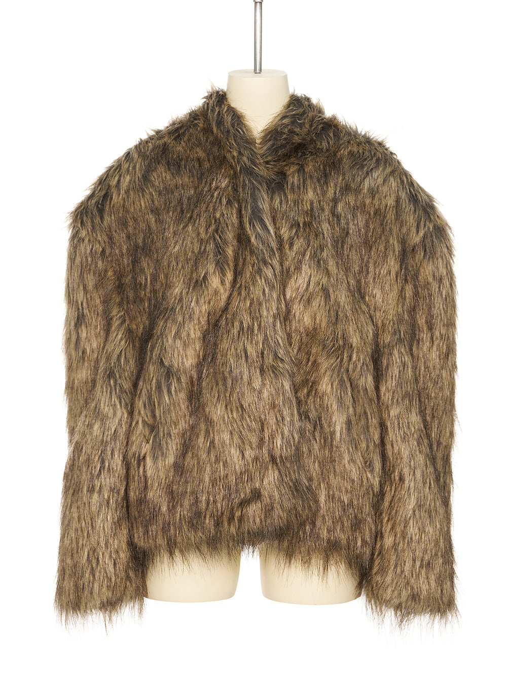 Brown Faux Fur Strap Point Br