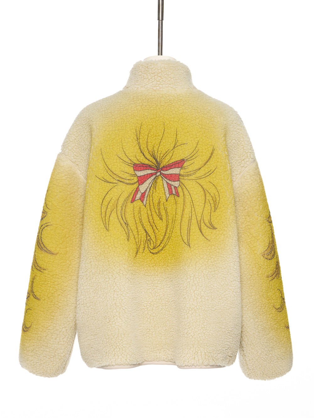 Crying Girl Half Zip Up Fleece L Bg