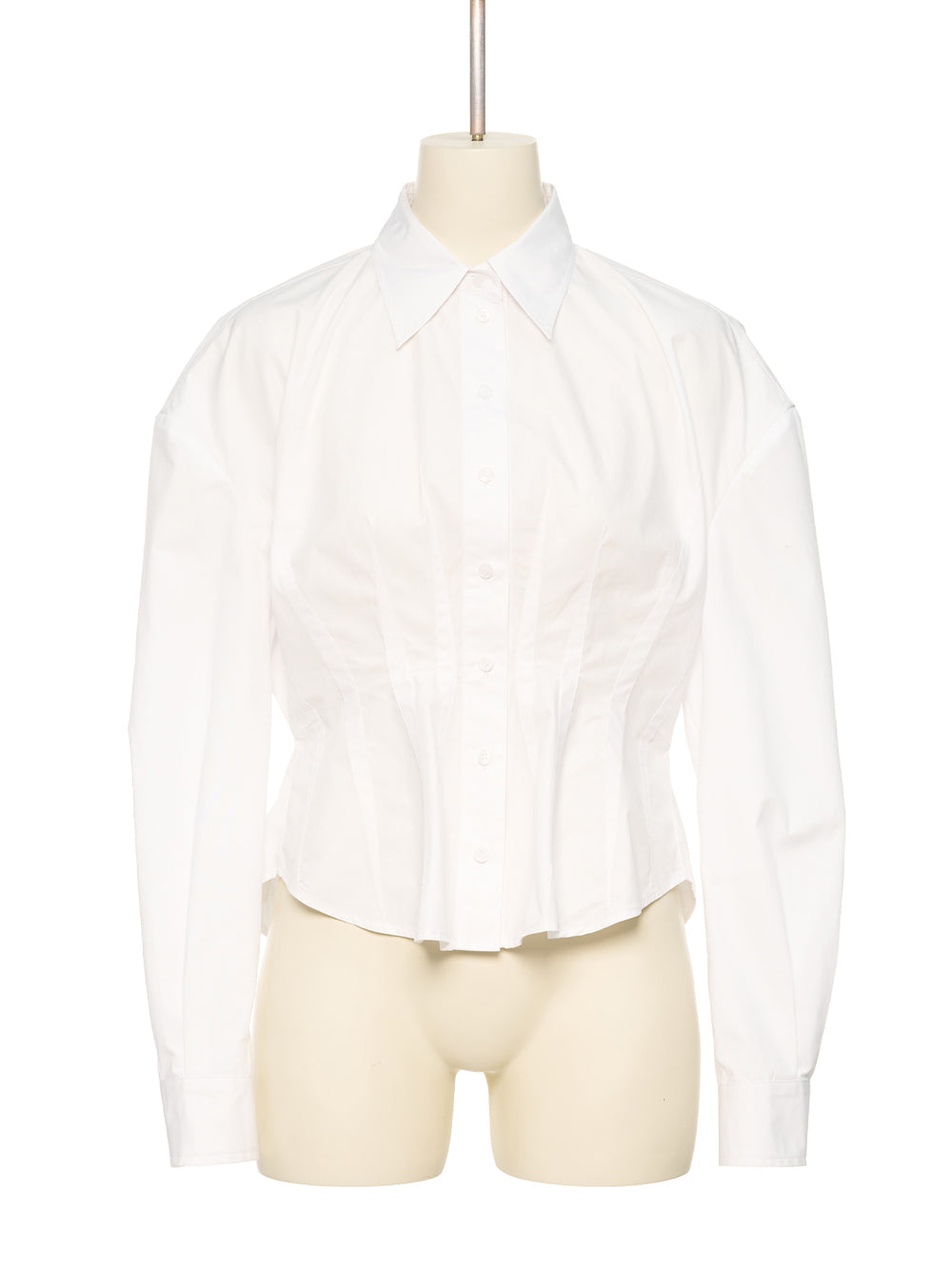 White Darted Waist Shirt Wh