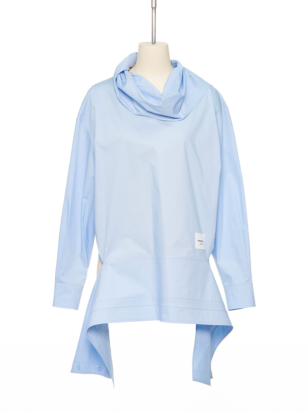 Blue Collar Up Side Down Shirt Bl