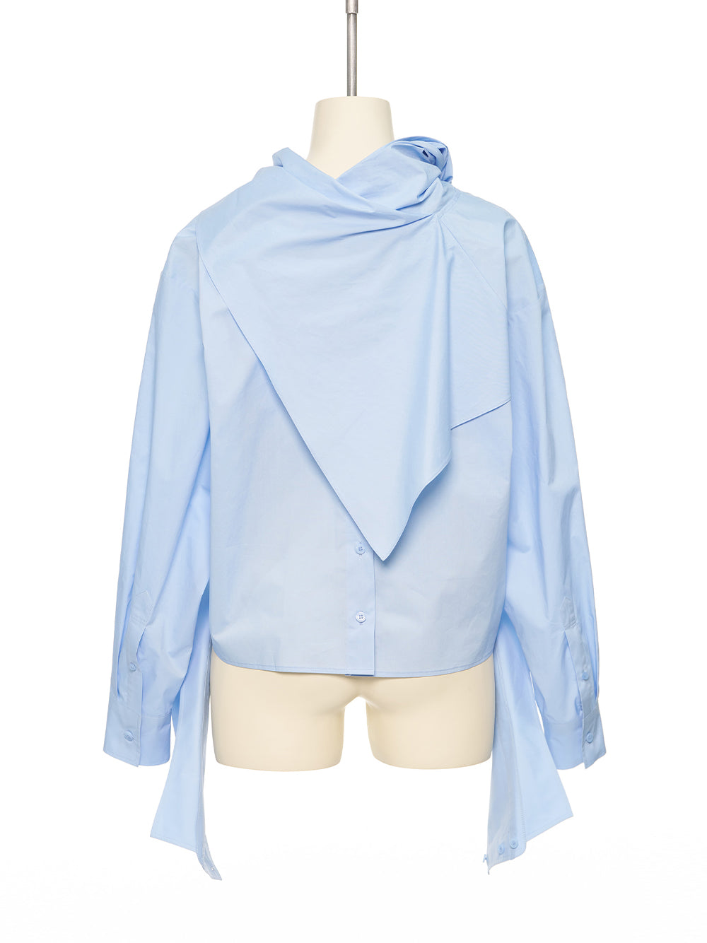 Blue Collar Up Side Down Shirt Bl