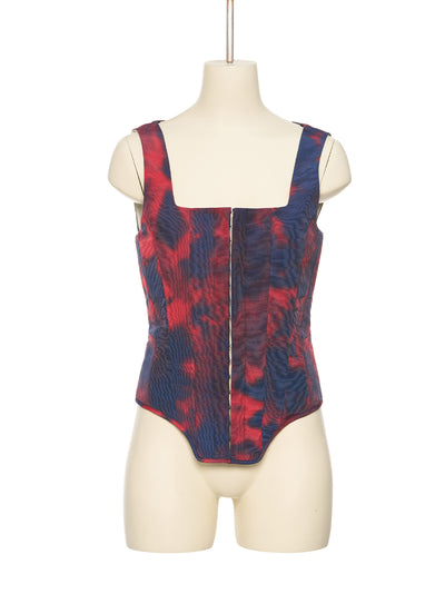 Purple Sleeveless Bustier Top Pu