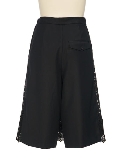 Black Front Pleated Skorts Bk