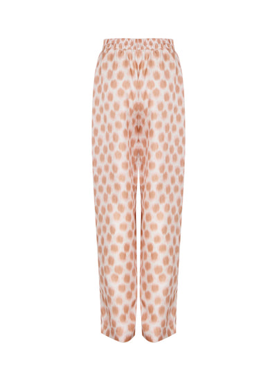 Silk Printed Long Pant With Elastic Blush