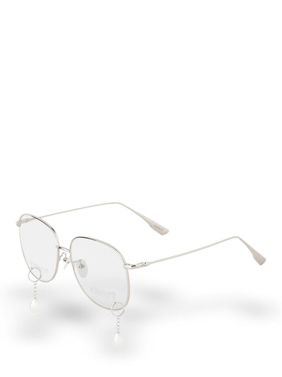 Pearl Tears Metal Glasses (Silver)