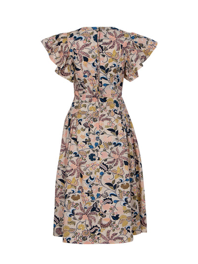 Darya Drop Waist Midi Dress Magnolia