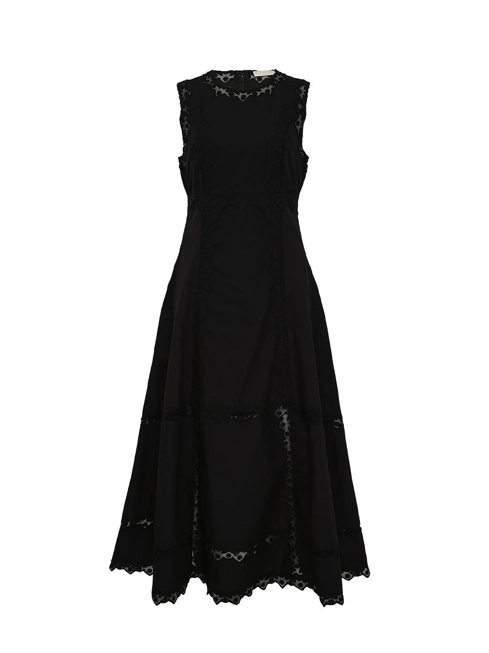 Anela Sleeveless Midi Dress Noir