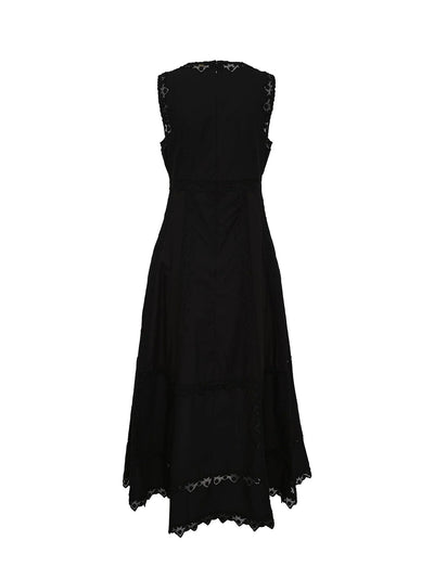 Anela Sleeveless Midi Dress Noir