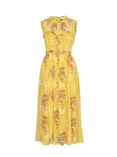 Kasia Sleeveless Midi Dress Soleil