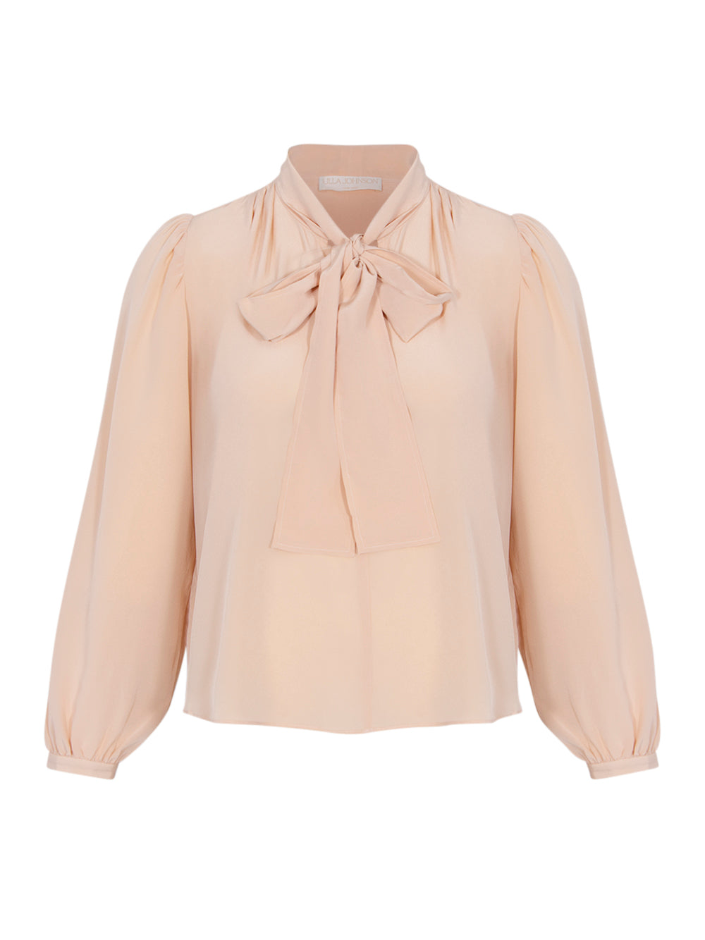 Alistair Necktie Long Sleeve Blouse Almond