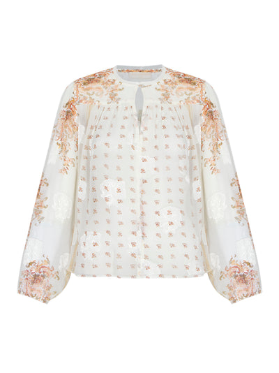 Aster Long Sleeve Blouse Alabaster