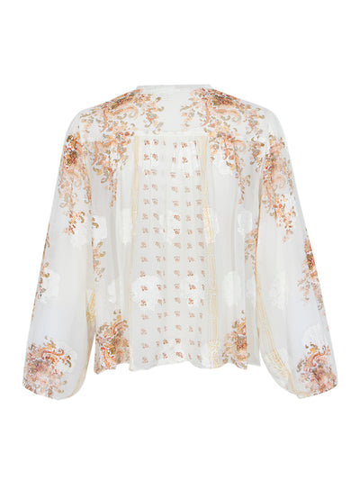 Aster Long Sleeve Blouse Alabaster