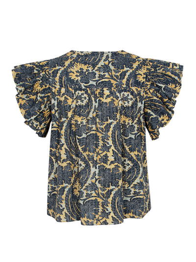Sienna Flutter Sleeve Top Luna