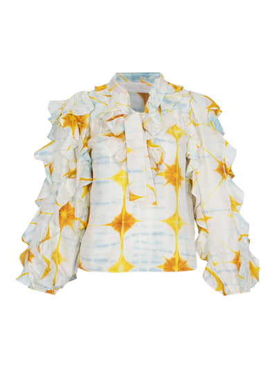 Abelie Necktie Long Sleeve Blouse Dawn