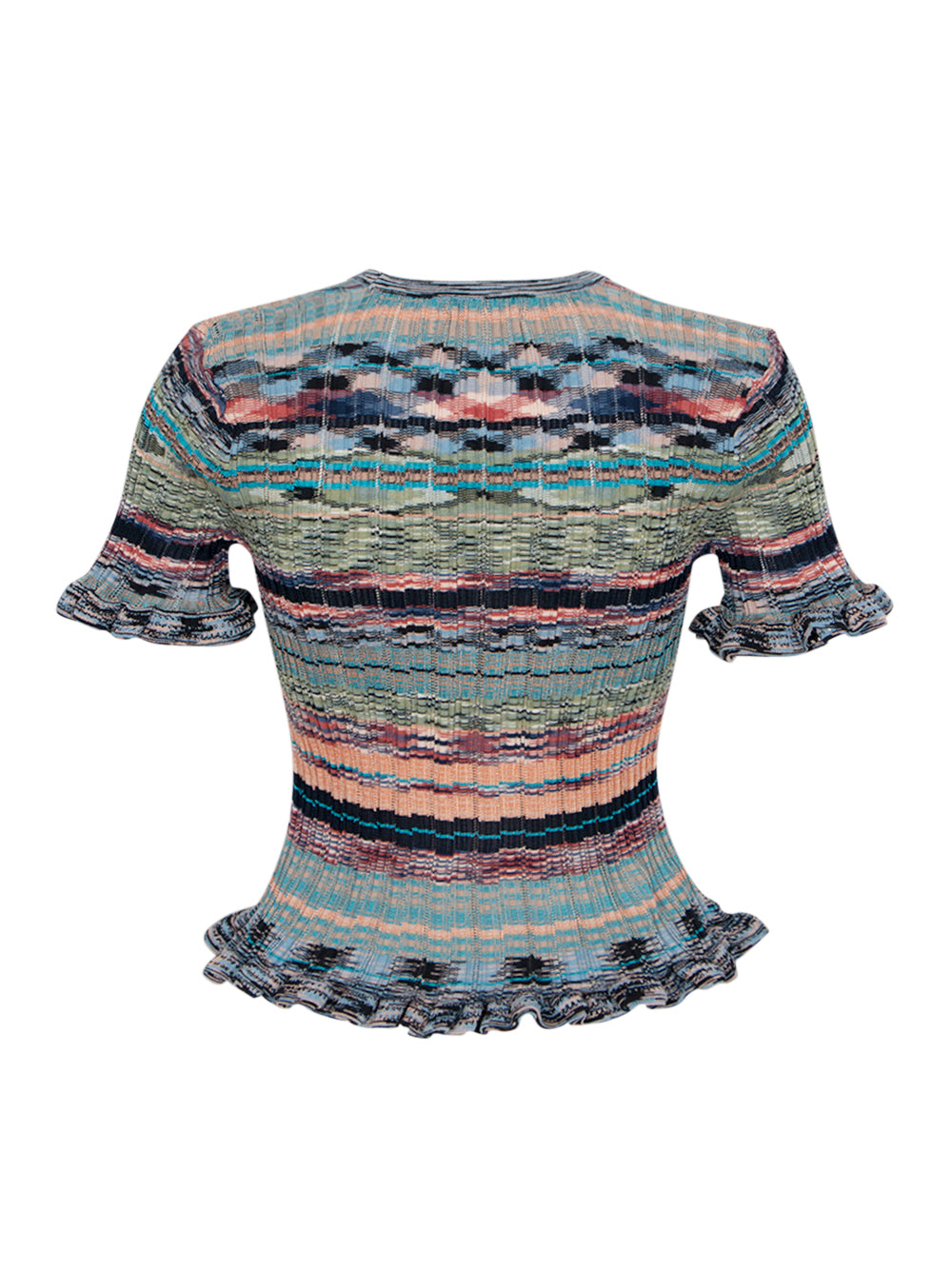 Miya Short Sleeve Knit Top (Azurite)