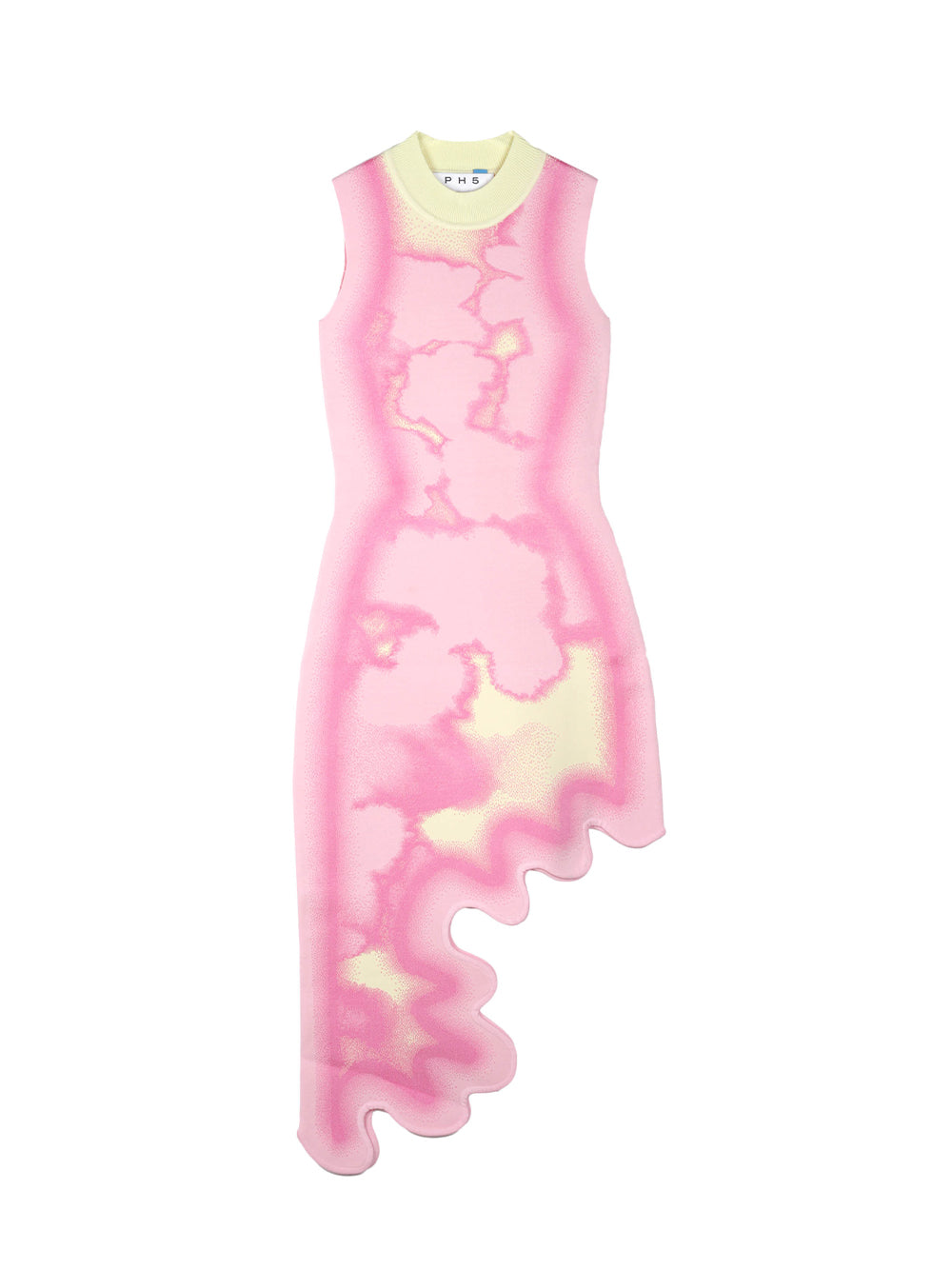 Brooklyn Tie-Dye Wavy Dress Sweet Pink