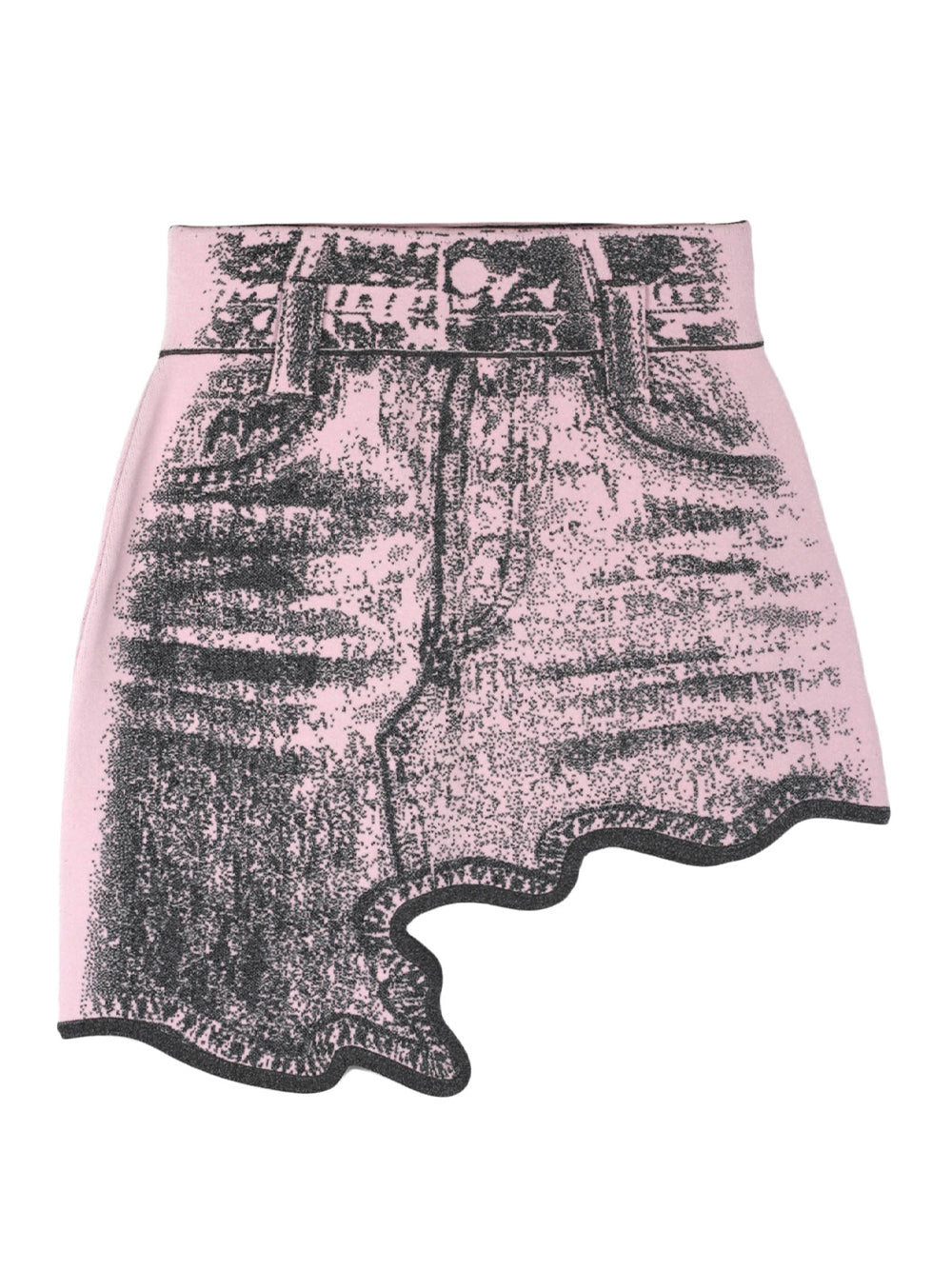 Myra Reflective Wavy Skirt Black Reflective