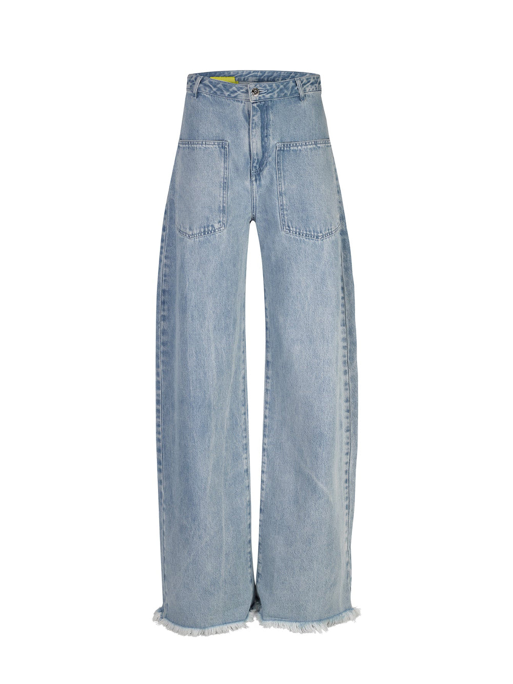Denim Boyfriend Jeans With Pat Light Blue