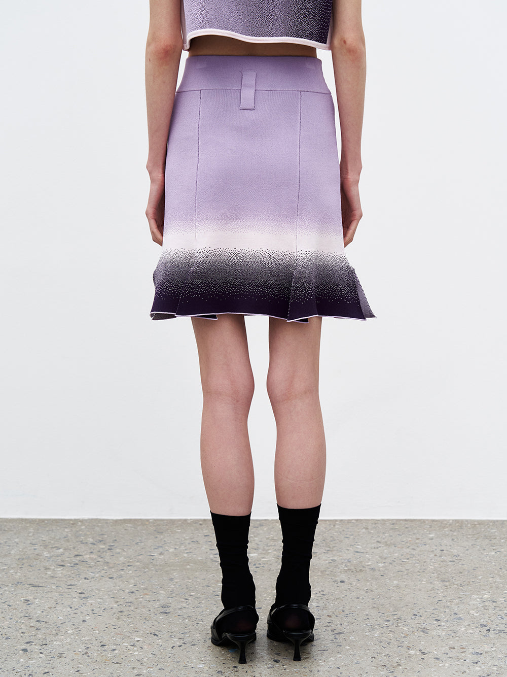 Aster Gradient Print Carwash Skirt (Lavender)