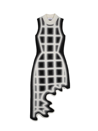 Bella UV Reactive Wavy Plaid Dress (UV Reactive)