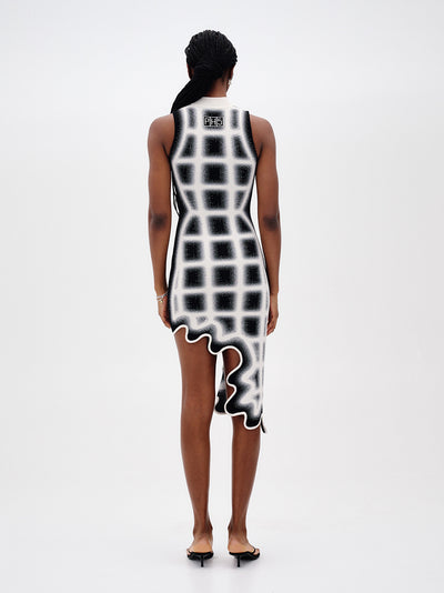 Bella UV Reactive Wavy Plaid Dress (UV Reactive)