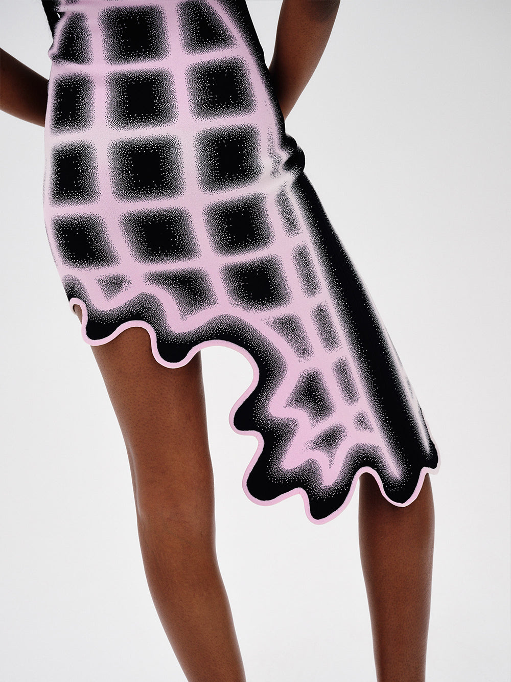 Bella UV Reactive Wavy Plaid Dress (UV Reactive)