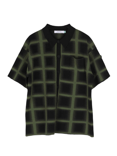 Camellia Oversized Plaid Shirt (Green/ Black)
